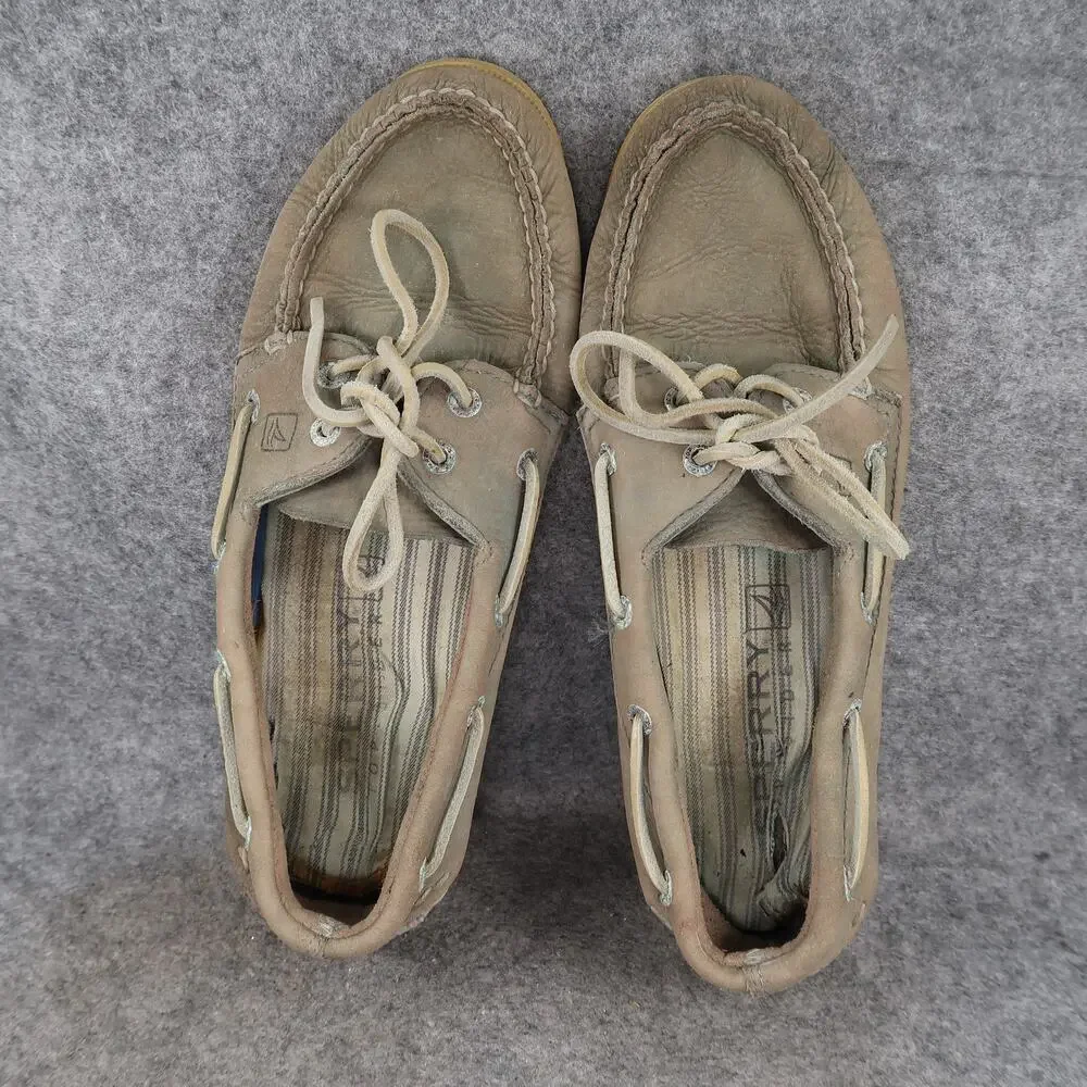 Sperry Boat Shoes Mens 10.5 Casual Leather Moc Toe 2 Eye Dock Sneaker Classic